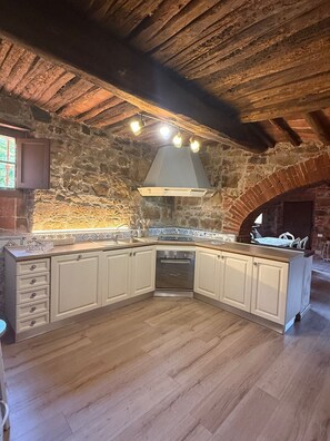 Fridge, microwave, oven, stovetop - La Fornace di Tremoleto - Villa with exclusive pool in Chianti (Gaiole In Chianti)