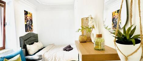 1 habitación y ropa de cama