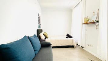 1 makuuhuone, vuodevaatteet