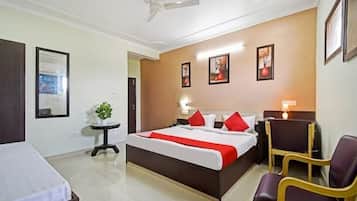 Deluxe Double Room, City View | Desk, laptop workspace, iron/ironing board, free WiFi