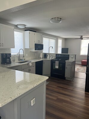 Microwave, oven, stovetop, dishwasher