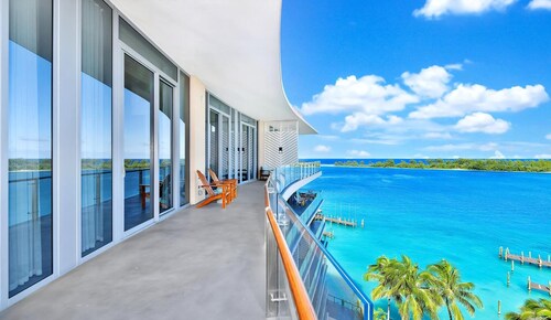 Margaritaville Waterpark Three Bedroom Residence with Kitchen and Balcony.