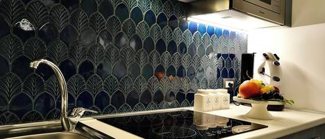 Exclusief appartement, uitzicht op tuin | Privékeuken