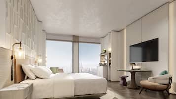 Premium bedding, memory-foam beds, minibar, in-room safe