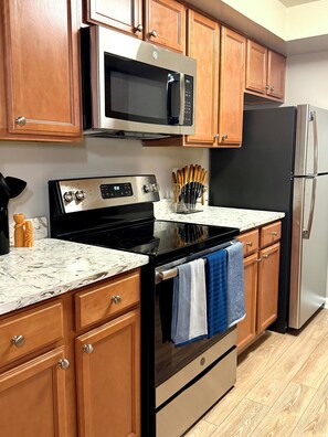 Microwave, oven, stovetop, dishwasher
