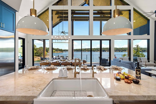 Lux Lakefront Designer Home w/ Gameroom, Sleeps 24