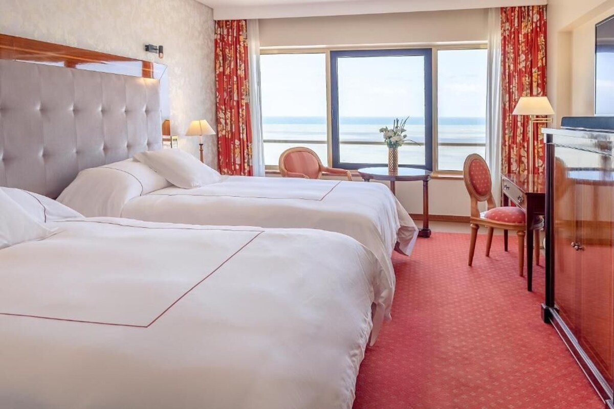 Superior Room, 2 Double Beds, Sea View | Desk, WiFi (free), bed sheets