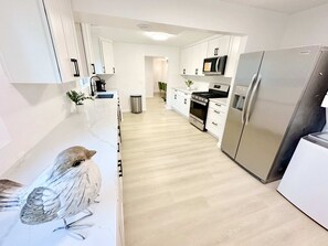 Microwave, oven, stovetop, dishwasher