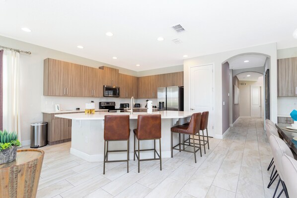 Microwave, oven, stovetop, dishwasher