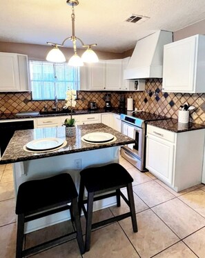 Microwave, oven, stovetop, dishwasher