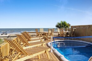 Outdoor pool, a heated pool - Beachfront, Heated Pool, Hot Tub, Lift, Putt Putt, Pet Friendly, Sleeps 24 (Bolivar Peninsula)