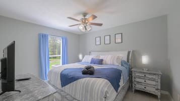2 bedrooms, in-room safe, iron/ironing board, WiFi