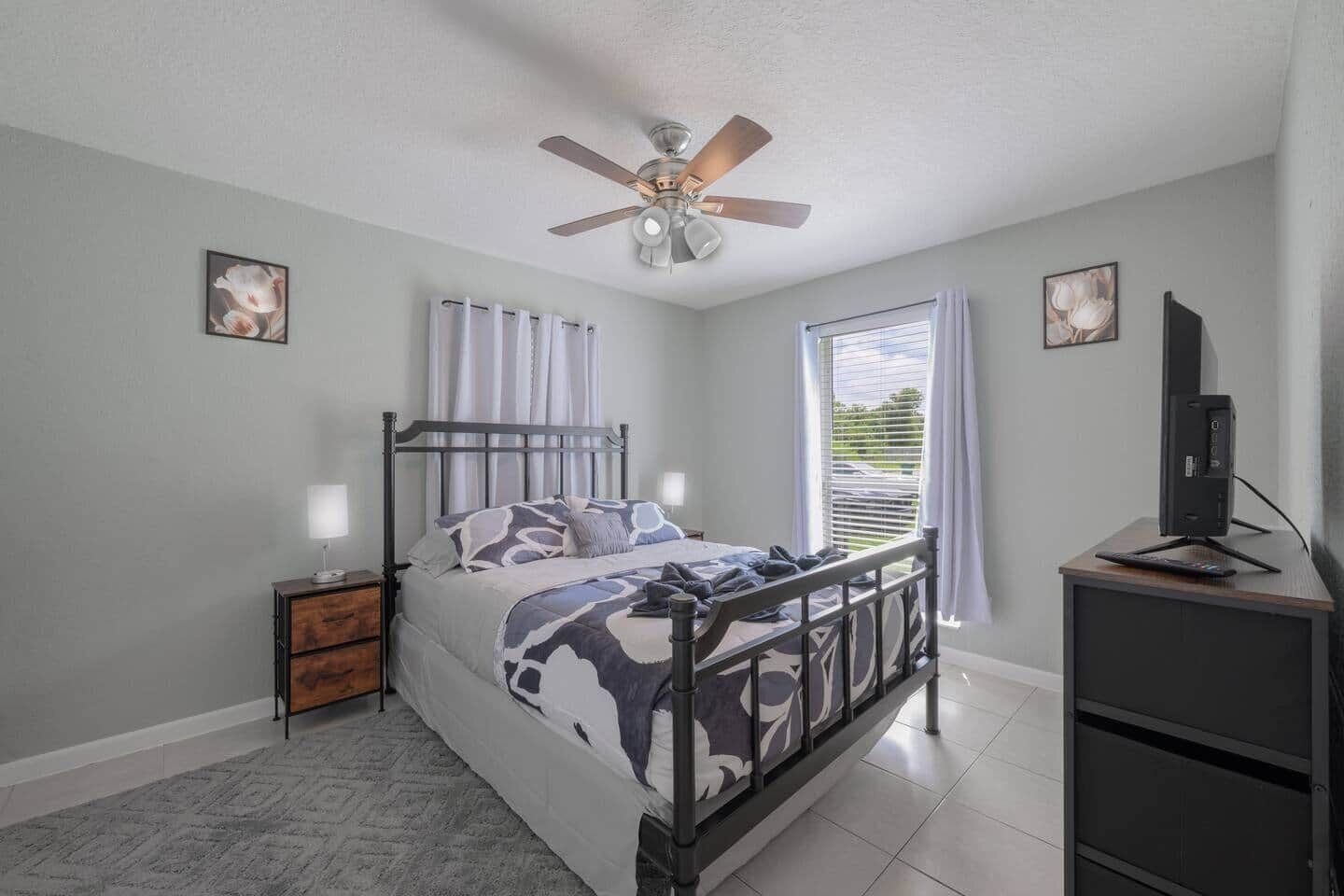 2 bedrooms, in-room safe, iron/ironing board, WiFi