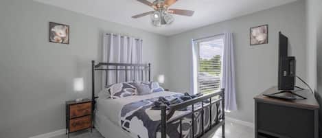 2 bedrooms, in-room safe, iron/ironing board, WiFi