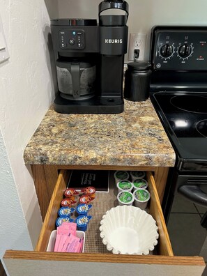 Microwave, oven, stovetop, dishwasher