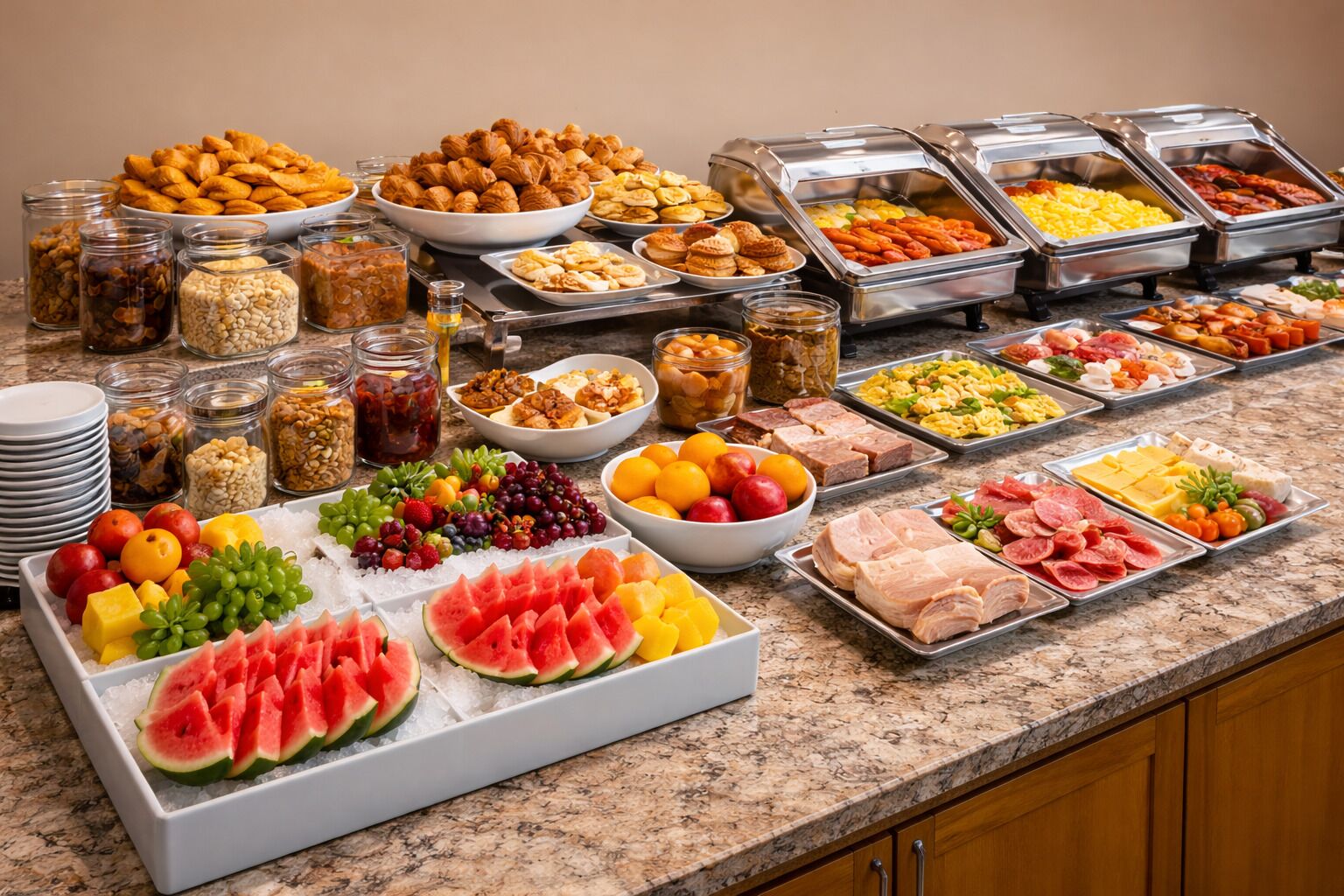 Daily buffet breakfast for a fee