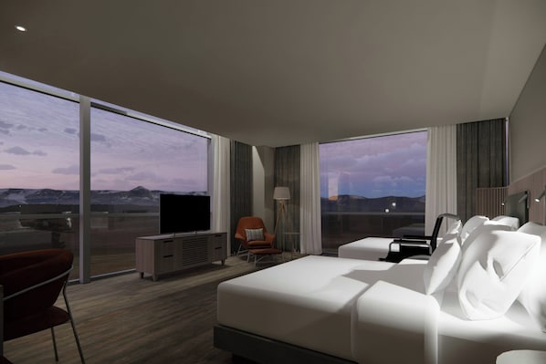 Habitación ejecutiva, 2 camas de matrimonio, vistas a la montaña