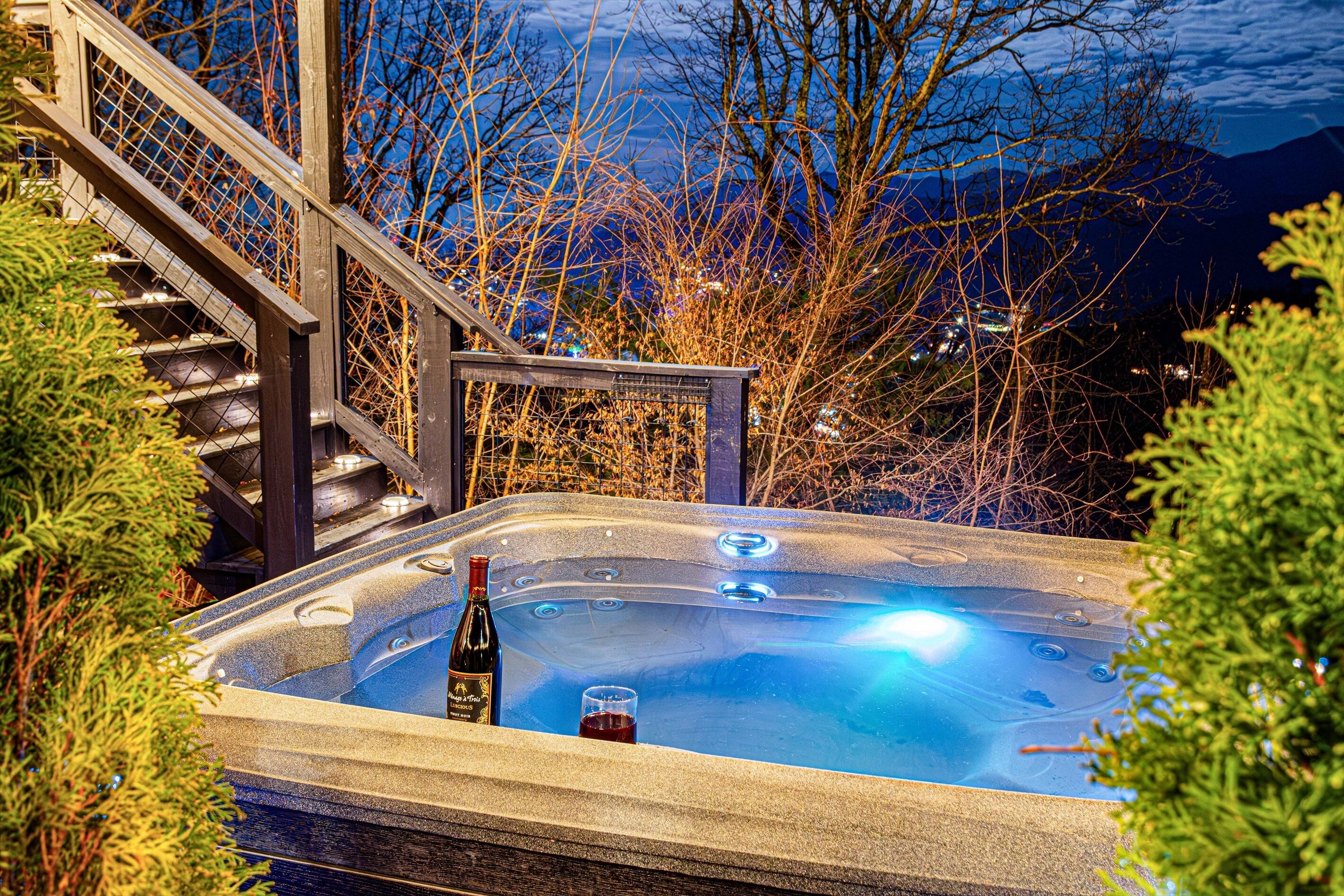 Outdoor spa tub
