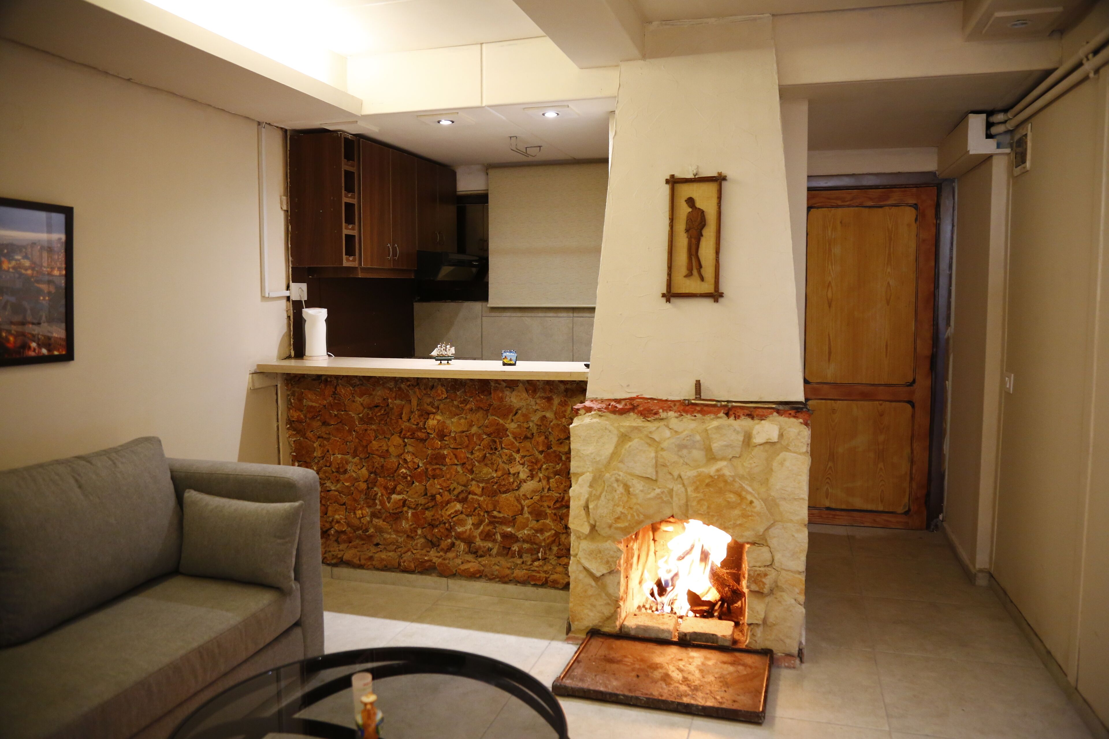 Comfort Chalet, 1 Bedroom, Mountain View | Living area | Flat-screen TV