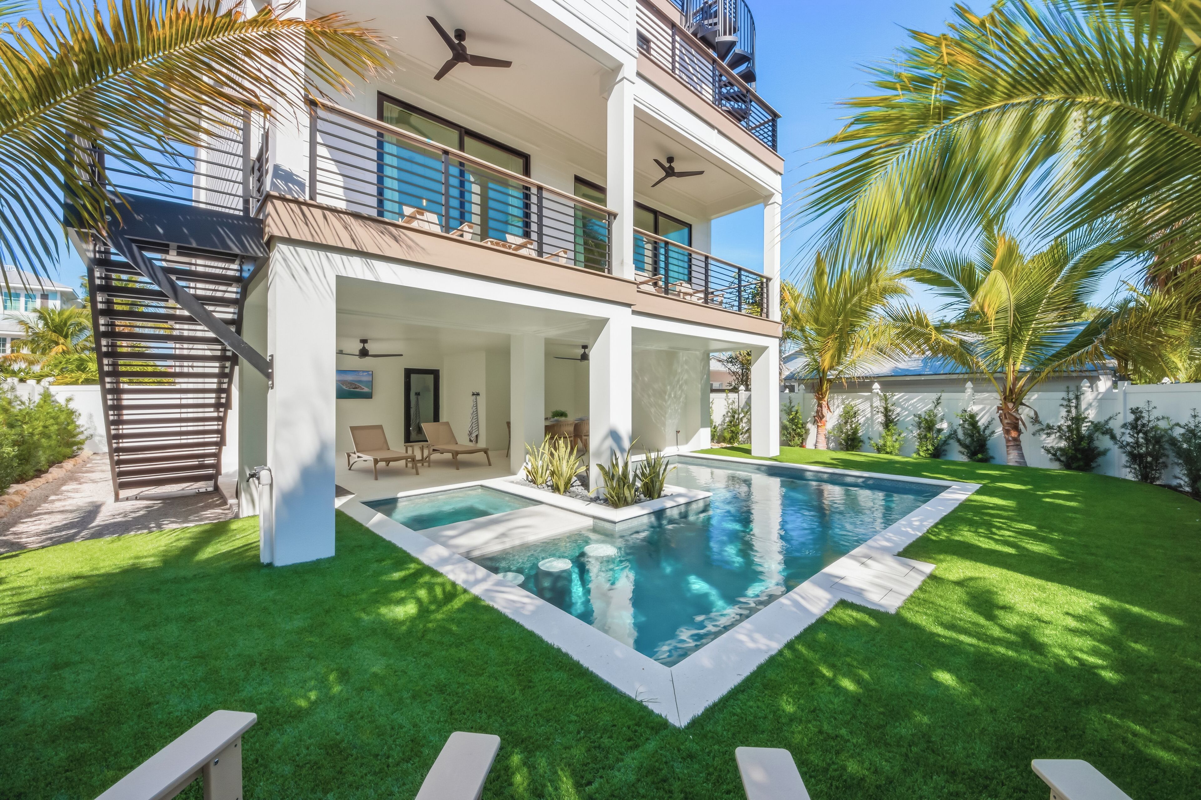 Piscine extérieure, piscine chauffée