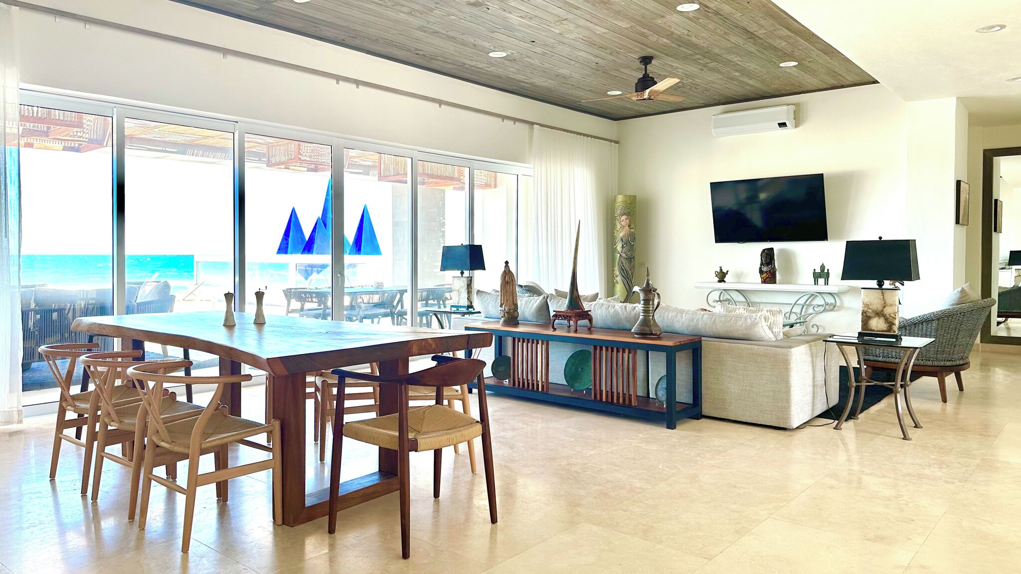 Luxe villa, uitzicht op zee | Woonruimte