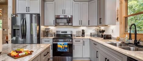 Microwave, oven, stovetop, dishwasher