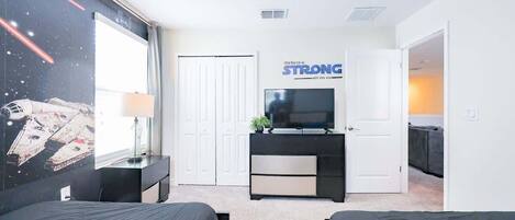 8 bedrooms, iron/ironing board, travel crib, free WiFi