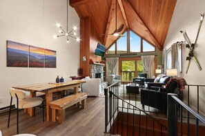 Televisión, chimenea