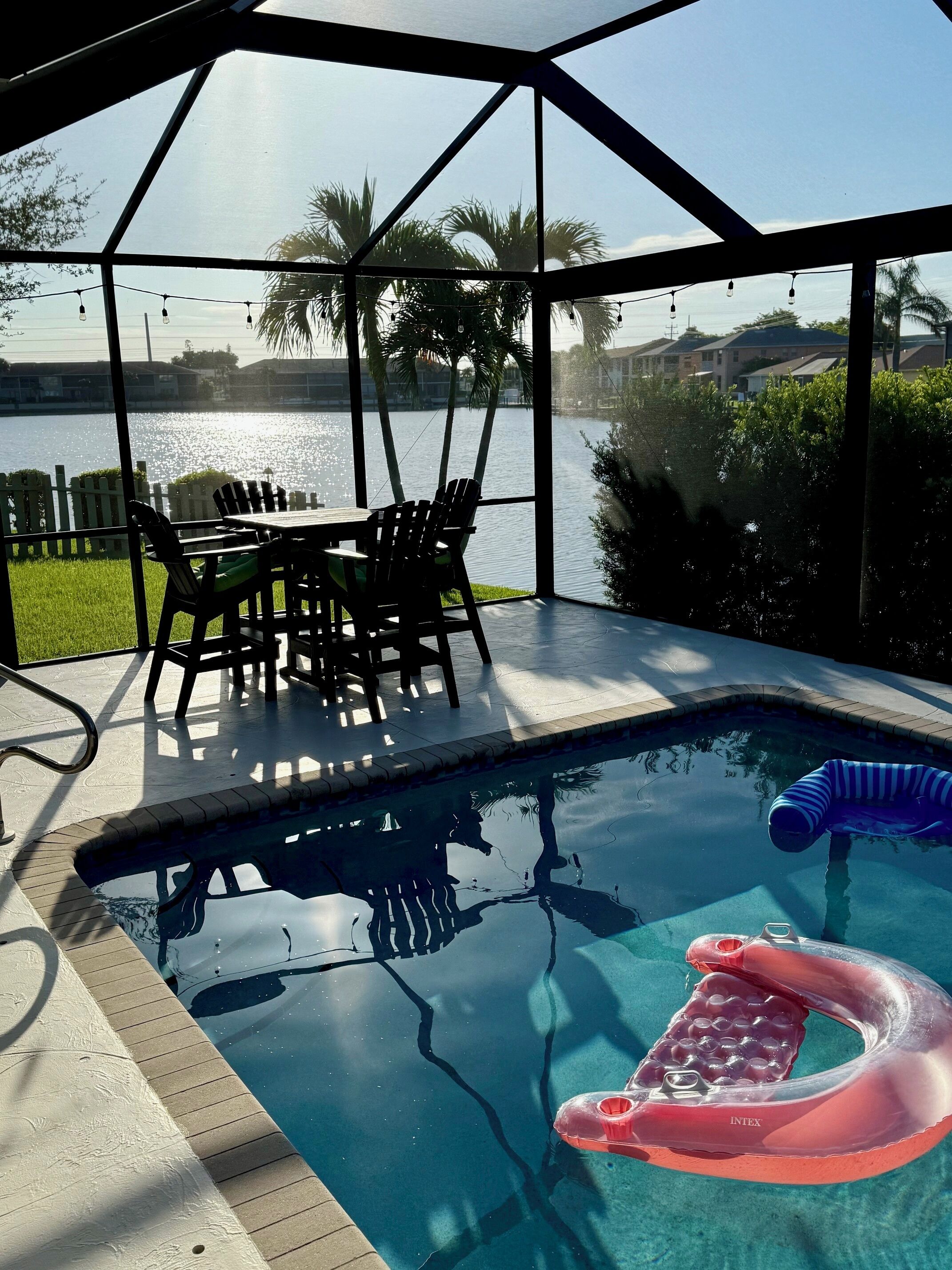 Piscine extérieure, piscine chauffée