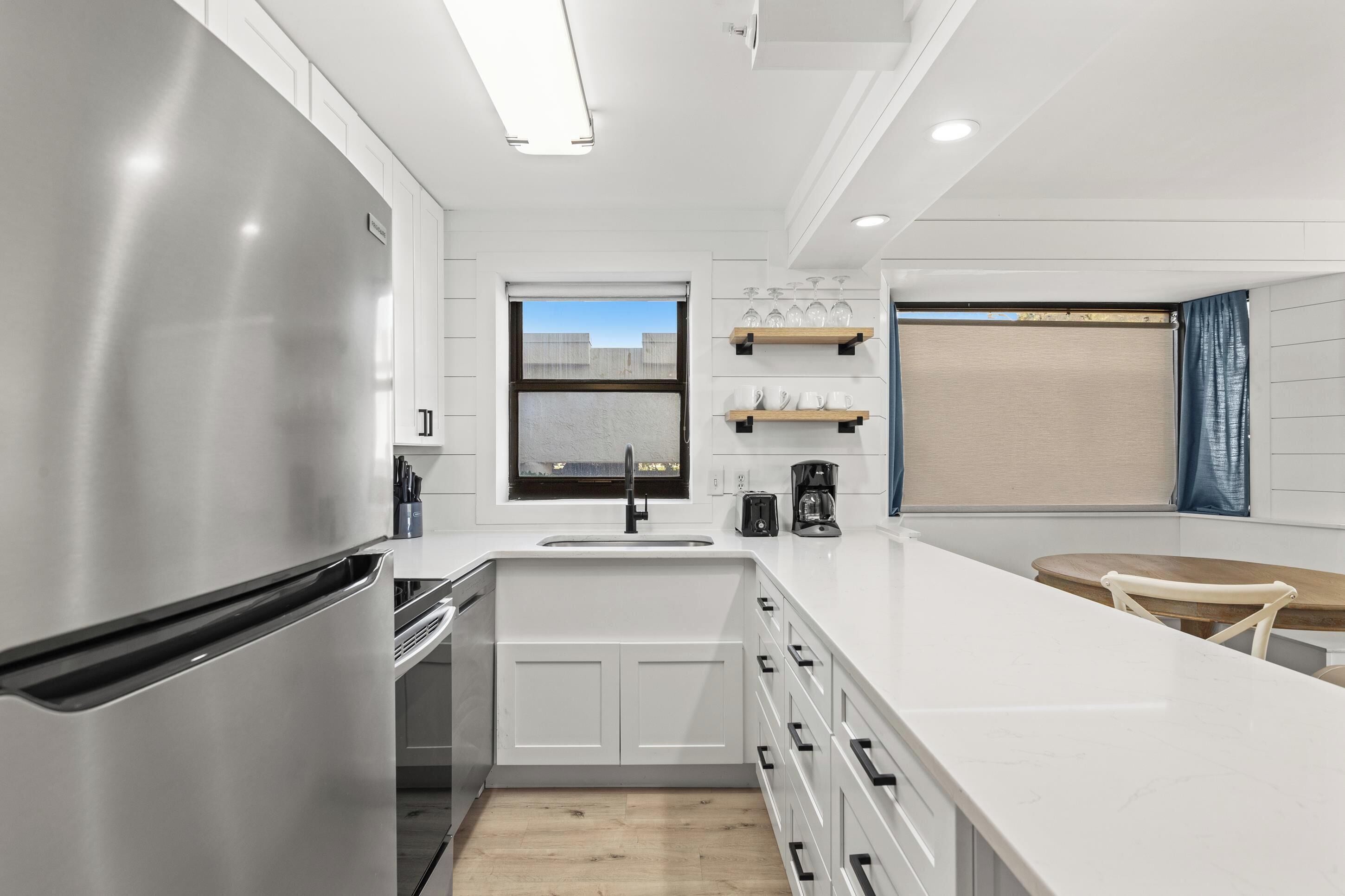 Condo, Partial Ocean View | Private kitchen | Full-sized fridge, microwave, oven, stovetop