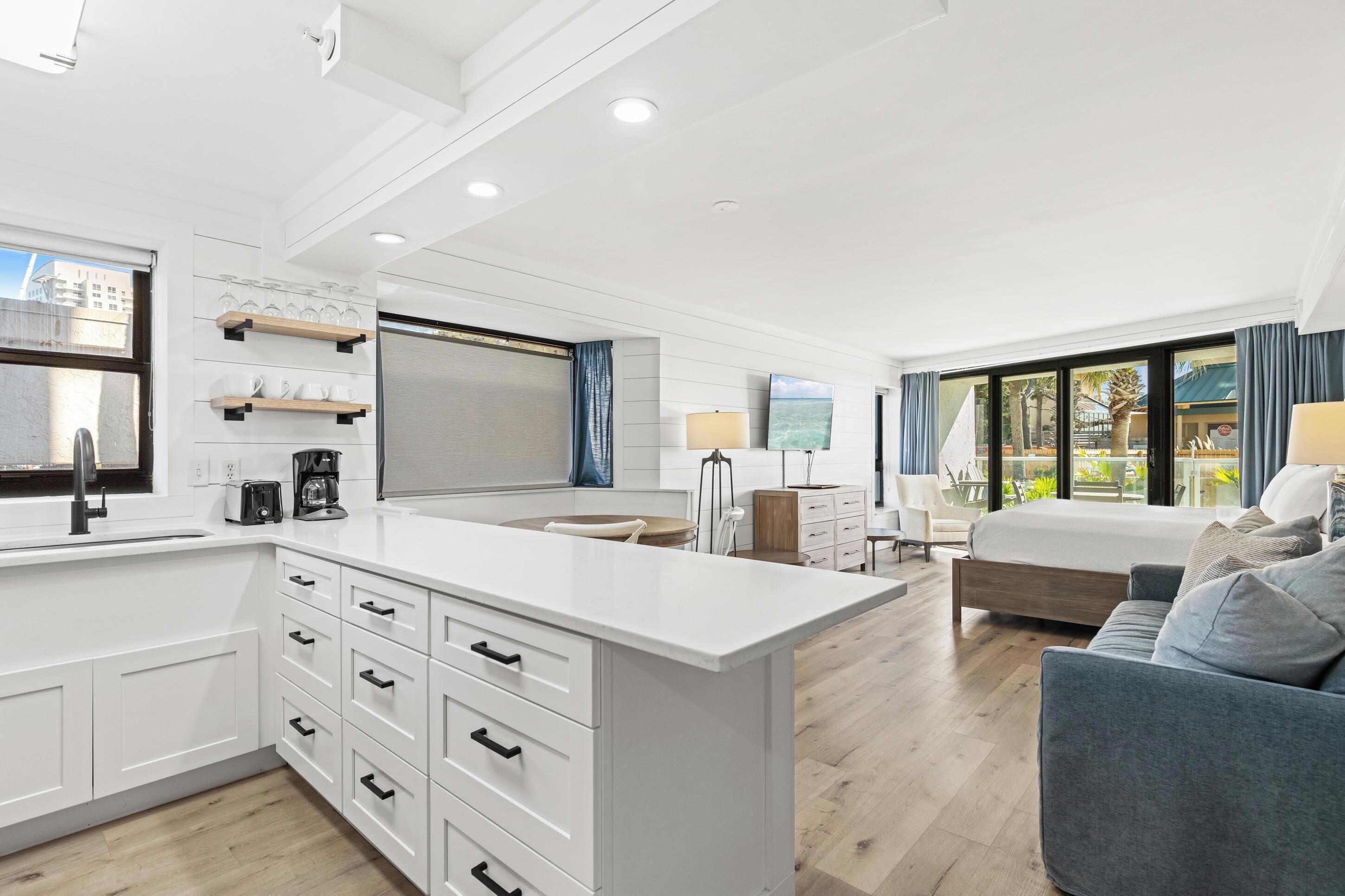 Condo, Partial Ocean View | Private kitchen | Full-sized fridge, microwave, oven, stovetop