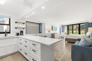 Condo, Partial Ocean View | Private kitchen | Full-size fridge, microwave, oven, stovetop