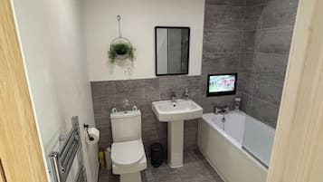Towels, soap, toilet paper