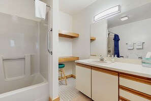 Hair dryer, towels