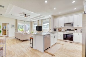 Microwave, oven, stovetop, dishwasher
