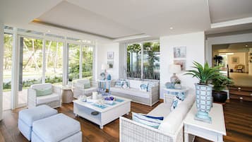 Premium-Villa, Strandblick | Wohnbereich
