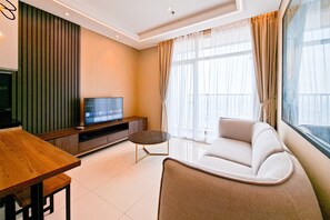 Deluxe-lejlighed | Opholdsområde