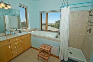 Eco-friendly toiletries, towels, soap, shampoo