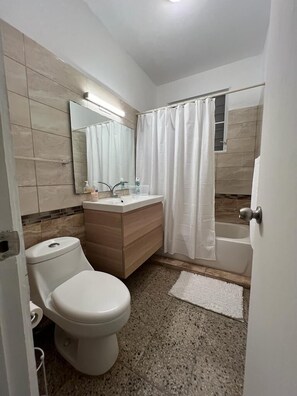 Towels, soap, toilet paper