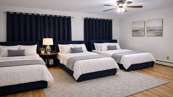 5 bedrooms, iron/ironing board, WiFi, bed sheets