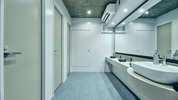 Free toiletries, hair dryer, slippers, towels