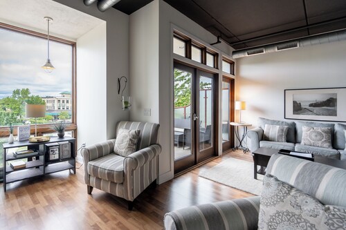 Loft-Style Condo with Balcony, Rooftop Deck & Waterfront Views!