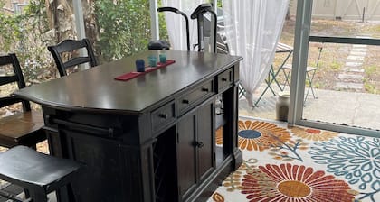 Cool villa with AC in sunny Tampa,private fenced yard,minutes to the beach, city