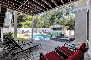 A heated pool