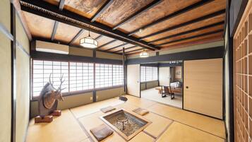 Down duvets, desk, bed sheets