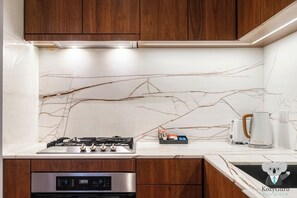 Microwave, oven, stovetop, dishwasher
