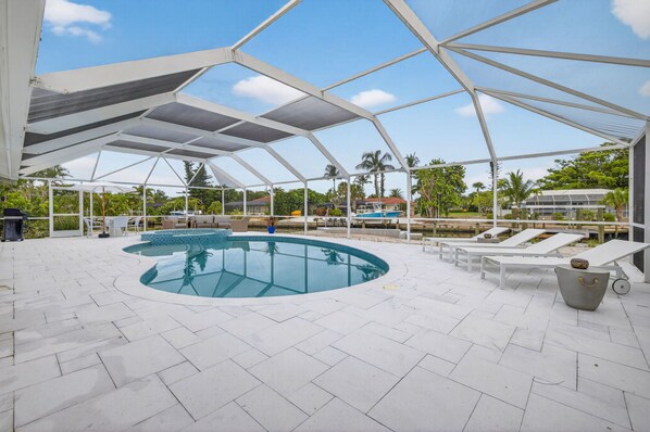 A heated pool