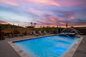 A heated pool