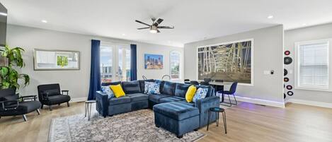 Smart TV, fireplace, printers