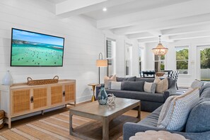 Smart TV, video games, foosball, music library